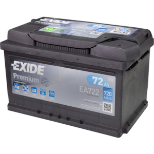 Автомобільний акумулятор Exide Premium 6СТ-72 Н (EA722) 72 Аг (-/+) Euro 720 А (EA722)