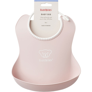 Слюнявчик м'який BabyBjorn Baby Bib Powder Pink Рожевий (46364) (7317680463647) краща модель в Кривому Розі