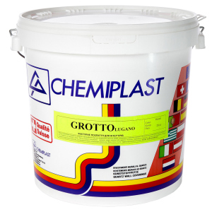 Декоративная штукатурка CHEMIPLAST Grotto Lugano (Гротто) 20 кг белая лучшая модель в Кривом Роге