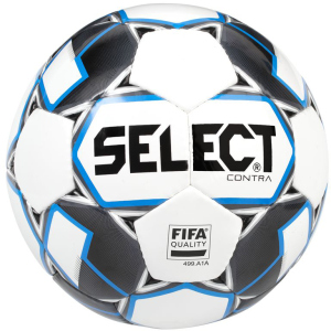 М'яч футбольний Select Contra FIFA (015) №5 White-Blue (5703543200719) в Кривому Розі