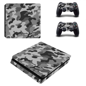 Вінілові наклейки на PS4 SLIM та Dualshock Камуфляж Sony PlayStation 4 Custom Skin Playsole Games (PG126) в Кривому Розі