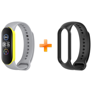 хорошая модель Xiaomi Mi Band 5 MiJobs Dual Color Grey/Yellow (MJ5-DSS001GY)