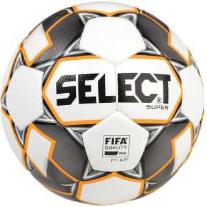 Мяч футбольный Select Super Fifa New (011) №5 White-Grey (5703543200894) в Кривом Роге