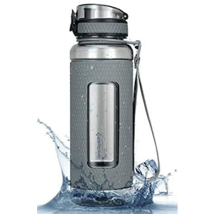 Бутылка для воды KingCamp Silicon Tritan Bottle KA1144 1 л Medium grey (KA1144_MEDIUMGREY) лучшая модель в Кривом Роге