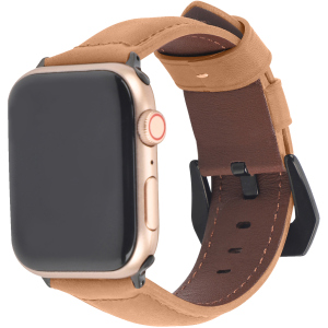 Ремешок Promate Stitch-42ML для Apple Watch 42-44 мм 1/2/3/4/5/6/SE Light Brown (stitch-42ml.lightbrown) лучшая модель в Кривом Роге