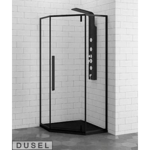 Душова кабіна Dusel DL197 Black Matt 90х90х190 без піддону (TR-50190) в Кривом Роге