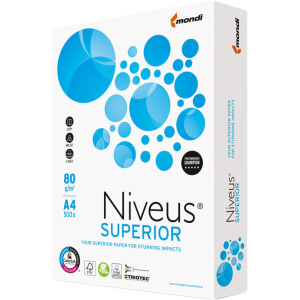 купить Набор бумаги офисной Niveus Superior A4 80 г/м2 класс A 5 пачек по 500 листов Белая (9003974445571)