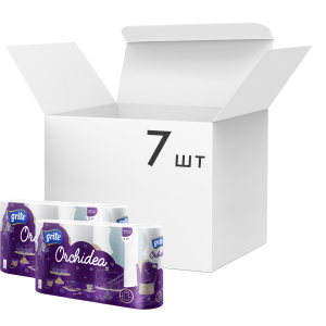 Упаковка бумажных полотенец Grite Orchidea Gold 3 слоя 77 листов 7 шт по 4 рулона (4770023348422) лучшая модель в Кривом Роге