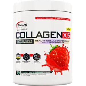 Колаген Genius Nutrition Collagen-X5 360 г Wild Strawberry (7358670497839) в Кривому Розі