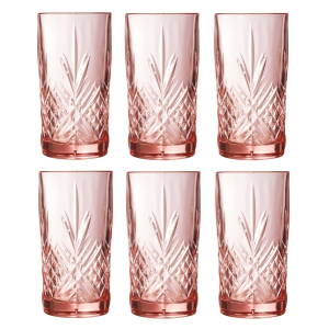 Набір високих склянок Luminarc Зальцбург Pink 6 шт х 380 мл (P9166/1) ТОП в Кривому Розі