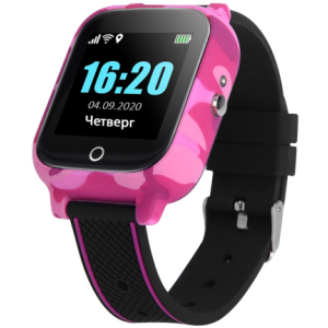 Детские телефон-часы с GPS трекером GOGPS ME Т01 Pink-Black (T01RD) ТОП в Кривом Роге