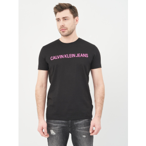 Футболка Calvin Klein Jeans Institutional Logo Slim Ss Tee J30J307856-099 M Ck Black (8719851742176) лучшая модель в Кривом Роге