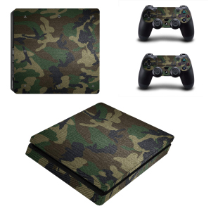 Виниловые наклейки на PS4 SLIM и Dualshock Камуфляж Sony PlayStation 4 Custom Skin Playsole Games (PV121) в Кривом Роге