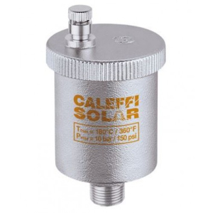 Повітровідвідник Caleffi Solar DN 3/8" для сонячних систем (з кульовим краном) 250131 в Кривому Розі