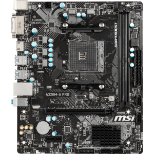 Материнская плата MSI A320M-A Pro (sAM4, AMD A320, PCI-Ex16) в Кривом Роге