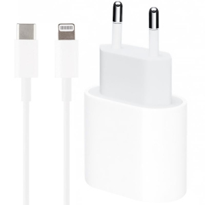 Сетевое зарядное устройство Foxconn для Iphone 11/12 Pro Max 18W и Кабель USB-C to Lightining Foxconn 1 м White в Кривом Роге