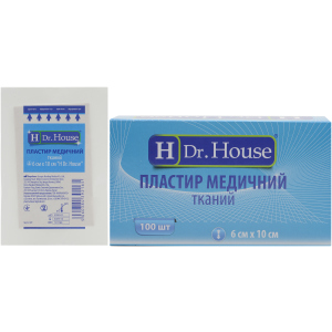 Пластир медичний тканинний H Dr. House 6 см х 10 см (5060384392165) краща модель в Кривому Розі