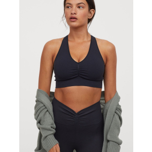 Спортивний топ H&M Sport 0849886-1 L Темно-синій (EZH2000000076454) ТОП в Кривому Розі