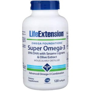 Супер Омега-3, Omega Foundations, Super Omega-3, Life Extension, 120 Желатинових Капсул (737870198215) ТОП в Кривому Розі