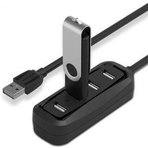 USB-хаб Vention USB Hub 4-Port 2.0 0.5 м Black (VAS-J43) (43387944) краща модель в Кривому Розі