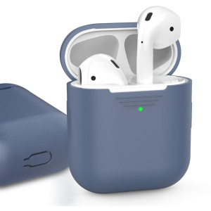 Класичний Силіконовий чохол AhaStyle для Apple AirPods Navy blue (AHA-01020-NBL)