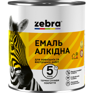 Емаль алкідна Zebra ПФ-116 50 кг Темно-сіра (4823048017009)