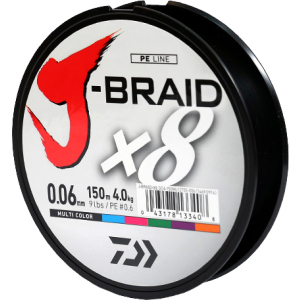 Шнур Daiwa J-Braid X8 0.06 мм-150 м Multi Color (12755-006) ТОП в Кривому Розі