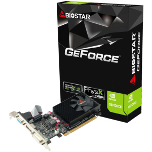 Biostar PCI-Ex GeForce G210 1GB DDR3 (64bit) (589/1333) (DVI, VGA, HDMI) (G210-1GB_D3_LP) лучшая модель в Кривом Роге