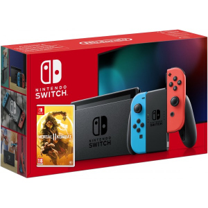 Nintendo Switch Neon Blue-Red (Upgraded version) + Гра Mortal Kombat 11 (російська версія) краща модель в Кривому Розі