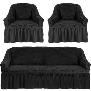 Чехлы для мебели Love You диван и два кресла (3+1+1) 10 Антрацит (ly181102) (4820000181102) рейтинг