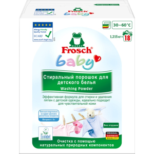 Пральний порошок для дитячої білизни Frosch 1215 г (4009175958181)