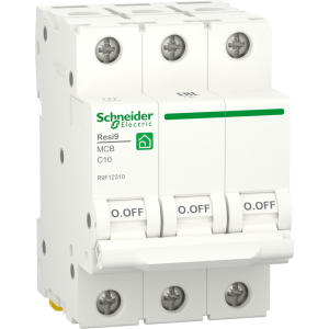 Автоматический выключатель Schneider Electric RESI9 10 А, 3P, кривая С, 6кА в Кривом Роге