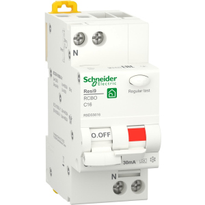 Диференціальний автоматичний вимикач Schneider Electric RESI9 16 А, 30 мА, 1P+N, 6кA, крива С, тип А ТОП в Кривому Розі