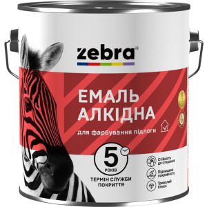 Емаль Zebra для підлоги алкідна ПФ-266 Жовто-коричнева 2.8 кг (4823048001060)