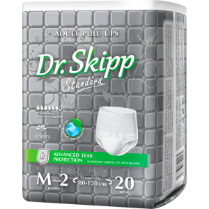 Подгузники-трусики для взрослых Dr.Skipp Размер M-2 80-120 см 20 шт (6936631120050/6936631300162)