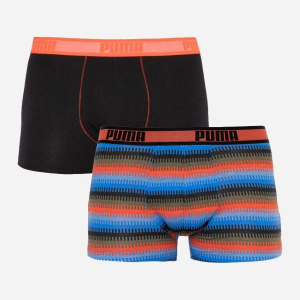 Набор трусов Puma Worldhood Stripe Trunk 2P 501004001-030 2 шт XL Черный с красным и синим (8718824805559) ТОП в Кривом Роге