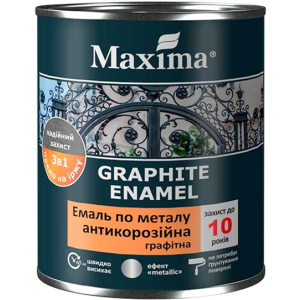 купити Емаль антикорозійна по металу 3 в 1, графітна Maxima 2.3 кг Шоколадна (4823083309688)