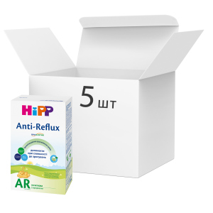 Упаковка дитячої сухої молочної суміші HiPP Anti-Reflux початкова 5 пачок по 300 г (9062300440420_9062300439462) ТОП в Кривому Розі