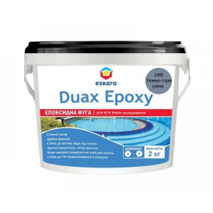 Двокомпонентне епоксидне затирання Eskaro Duax Epoxy темно-сіро-синій арт - 44022