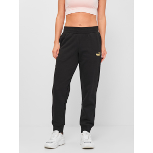 Спортивні штани Puma ESS+ Metallic Pants FL cl 84613901 XS Black-Gold (4063699381993) в Кривому Розі