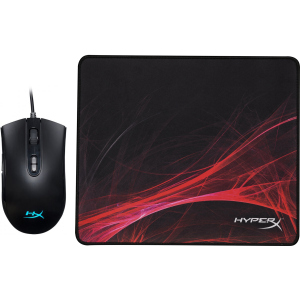 Хит-комплект HyperX Pulsefire Core (HX-MC004B) + игровая поверхность FURY S Speed (HX-MPFS-S-M)