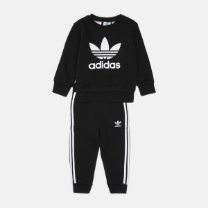 хороша модель Спортивний костюм дитячий Adidas Crew Set ED7679 104 см Black/White (4061622865312)