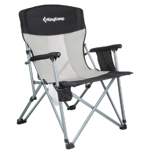 Стілець KingCamp Hard Arm Chair Чорний (KC3825 BLACK/MEDIUMGREY) ТОП в Кривому Розі