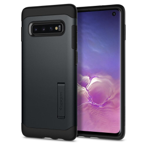 Чехол противоударный с подставкой Spigen Slim Armor 605CS25385 для Samsung Galaxy S10 SM-G973 (6.1") Metal Slate ТОП в Кривом Роге