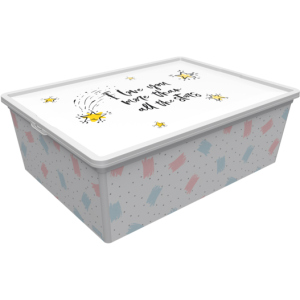 Контейнер для хранения с крышкой Qutu Trend Box Cute Sky 25 л (TREND BOX с/к CUTE SKY 25л.) в Кривом Роге