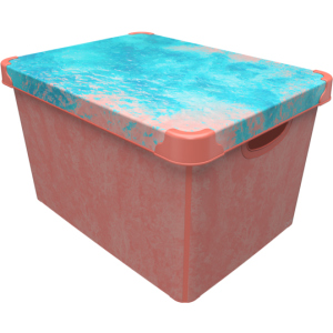 Контейнер для хранения с крышкой Qutu Style Box Coral 20 л (STYLE BOX с/к CORAL 20л.) ТОП в Кривом Роге