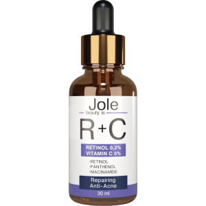 Сыворотка для лица Jole Retinol 2 + Vitamin C5 Anti Acne Serum с ретинолом и витамином С 30 мл (4820243881343) рейтинг