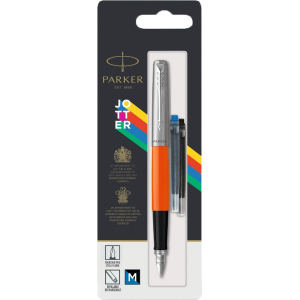 Ручка перова Parker Jotter 17 Plastic Orange CT FP M блістер (15 416)