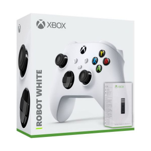 Microsoft Xbox Series X | S Wireless Controller with Bluetooth (Robot White) + Адаптер беспроводного геймпада для Windows (Upgrade Version) ТОП в Кривом Роге