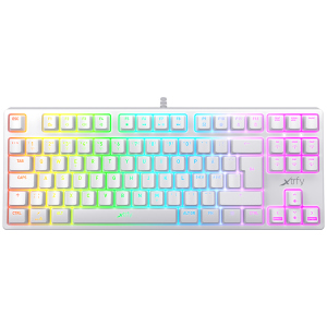 Клавіатура провідна Xtrfy K4 TKL RGB Kailh Red USB White RUS (XG-K4-RGB-TKL-WH-R-RUS) краща модель в Кривому Розі